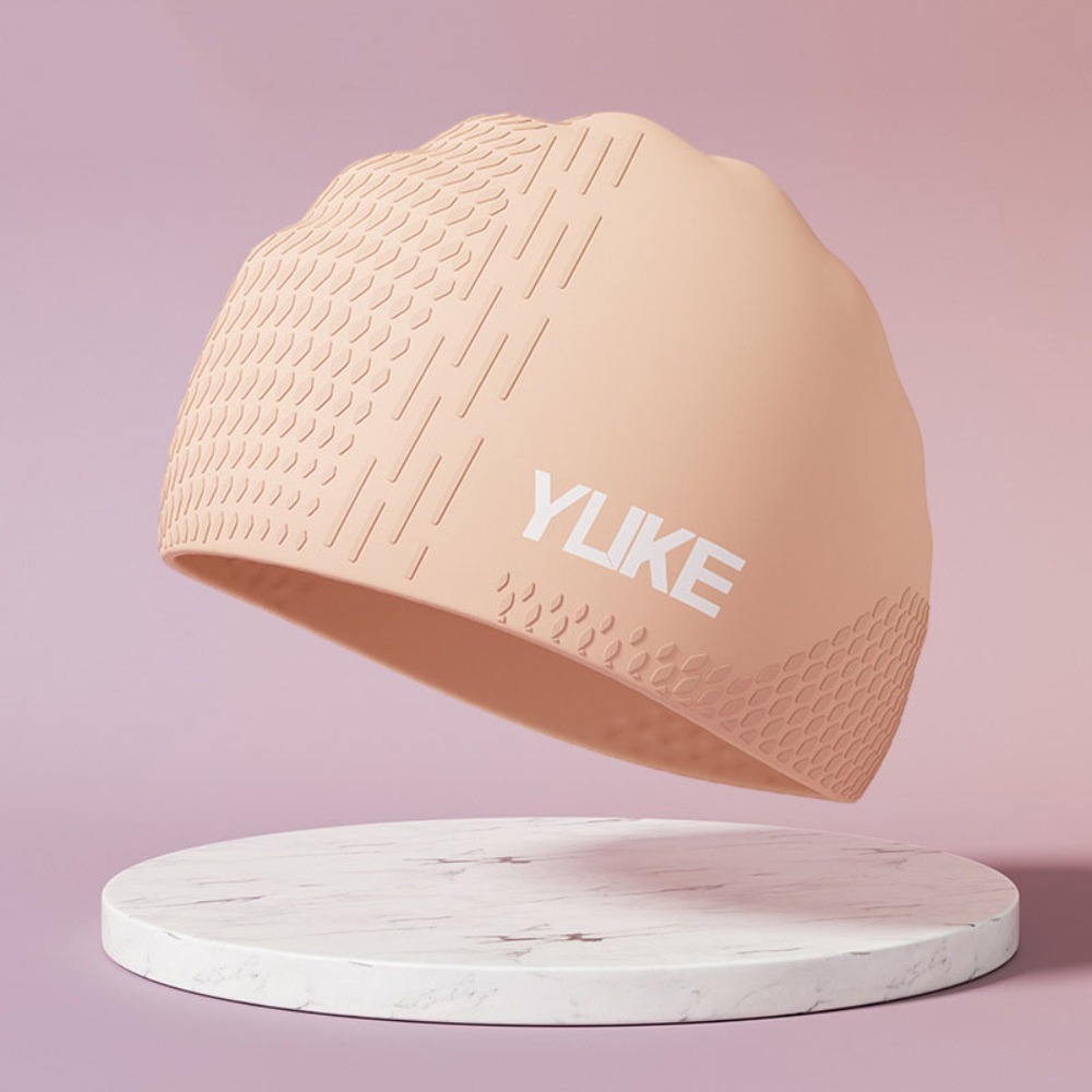 Swim Hat Silicone - 솔리드 컬러 수영 모자 탄성 있는