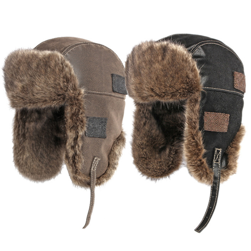 Winter Trapper Hat - HT4098 러시아 모자 두꺼운 따뜻한 가죽