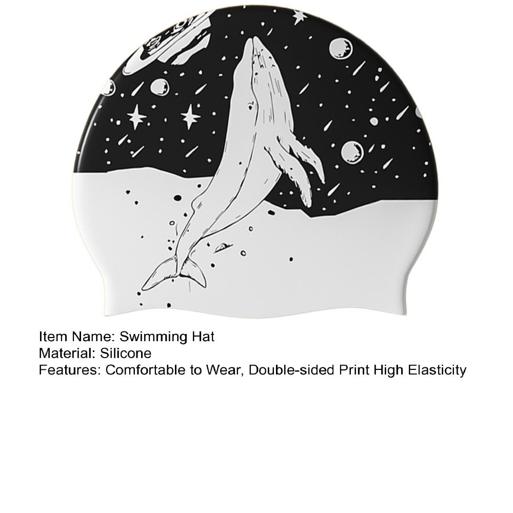 너무 꽉 조이지 않는 양면 프린트 수영 모자 실리콘 블 - Swim Hat Silicone 리뷰 및 가격