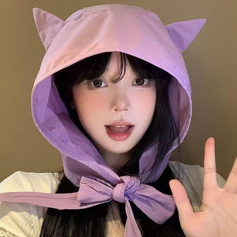 귀여운 고양이 귀 햇빛 가리개 얇은 귀 보호 헤어밴드  - Visor Sun Hat 리뷰 및 가격