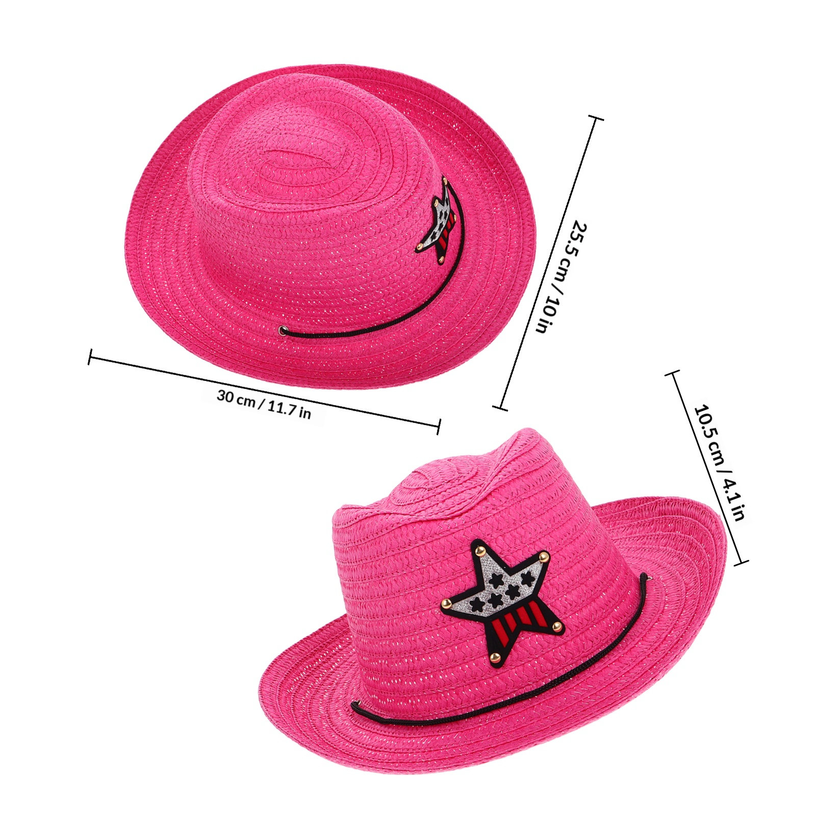 어린이용 카우보이 밀짚모자, 웨스턴 스타일, 별 모양  - Cowboy Hat Straw 리뷰 및 가격